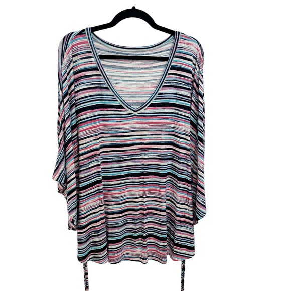 Lane Bryant Multicolor Striped Blouse - Picture 10 of 12